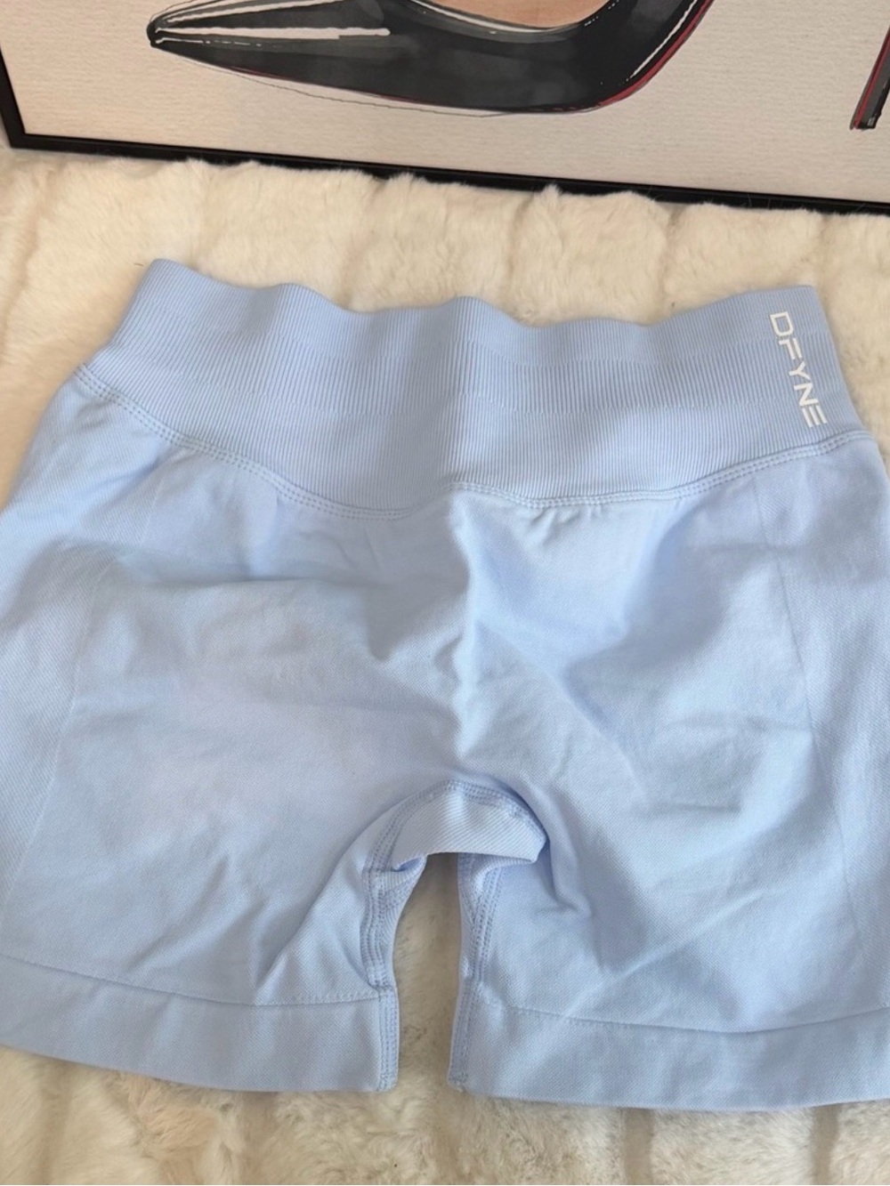 DFYNE Light Blue Women’s Seamless Athletic Shorts